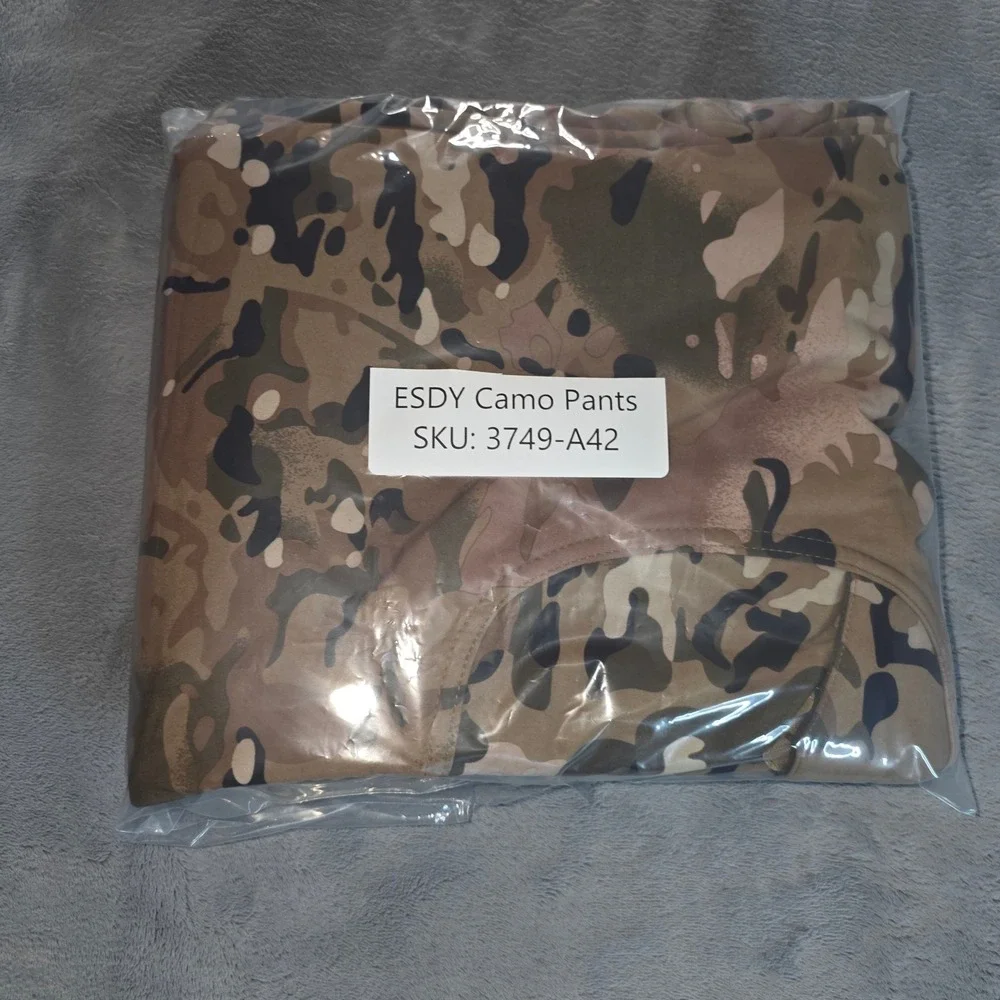 ESDY Mens Camo Tactical Cargo Pants Fleece Lined Multicam Hiking Trousers XXXL